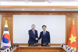 Vietnam’s Party General Secretary To Lam (left) and RoK Prime Minister Kim Min-seok at their meeting in Seoul on August 11. (Photo: VNA)