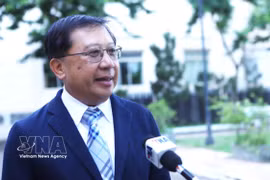 Lao Deputy Minister of Education and Sports Kingmano Phommahaxay (Photo: VNA)