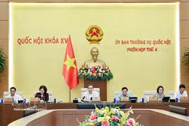 National Assembly Chairman Tran Thanh Man addresses the fourth session of the NA Standing Committee. (Photo: VNA)