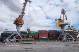 Hai Phong Port ensures a smooth flow of goods (Photo: VNA)