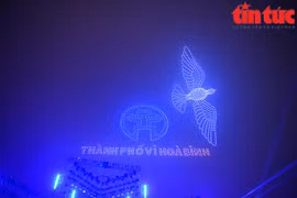 The drone light show will form part of an artistic programme “Ruc ro Thang Long 2025” (Brilliant Thang Long 2025) (Illustrative photo: VNA)