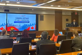 Delegates at the seminar "Canada- Vietnam: ICT and AI Cooperation" (Photo: published by VNA)