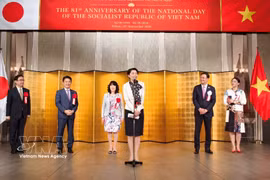Chairwoman of the Japan-Vietnam Parliamentary Friendship Alliance Obuchi Yuko speaks at the ceremony marking 81st National Day of Vietnam in Tokyo, Japan, on September 18, 2026. (Photo: VNA)
