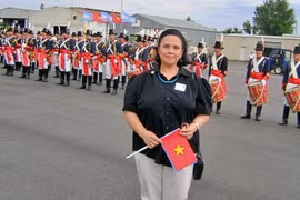 Poldi Sosa in a photo taken during Vietnamese President Tran Duc Luong's official visit to Argentina in November 2004. (Photo courtesy of Poldi Sosa's family)