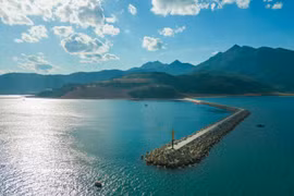 Lien Chieu Port is under construction in central Da Nang city. (Photo: VNA)