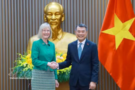 Prime Minister Le Minh Hung (R) and Australian Ambassador Gillian Bird (Photo: VNA)