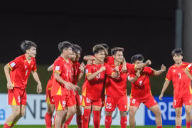 Vietnam's national U17 football team defeat United Arab Emirates national U17 football team 3-2 in the final Group C match of the AFC U17 Asian Cup 2026 in Saudi Arabia on early May 14. (Photo: VFF)