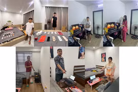 Some of the suspects arrested in the case (Photo: Quang Ninh city's Public Security Department)