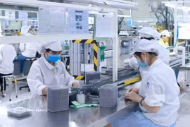 Production of electronic components at Star Engineers Vietnam Co. Ltd. in Binh Xuyen I Industrial Park in Phu Tho province. (Photo: VNA)