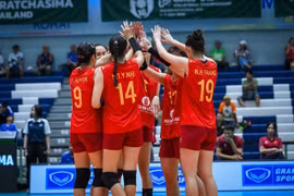 Vietnamese women have set a target of a top four finish in the 20th Asian Games. (Photos courtesy FB Bong chuyen Viet Nam)