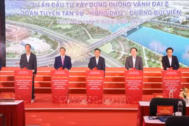At the groundbreaking ceremony (Photo: VNA)