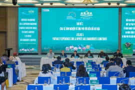 An overview of THE discussion session on sharing experiences on responding to climate change. (Photo: VNA)