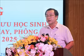Vice Chairman of the Dien Bien People’s Committee Vu A Bang speaks at the event (Photo: VNA)