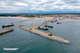 The 568-ha My Thuy Seaport project, which comprises of 10 wharves, is classified as a special maritime project. (Photo: VietnamPlus) 