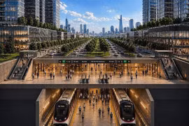 A rendering of the Ben Thanh-Thu Thiem railway line. Photo courtesy of Thaco