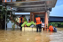 Floods in Bac Ninh province (Photo: VNA)