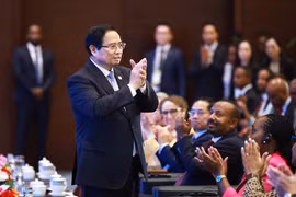 PM Pham Minh Chinh at the fourth P4G Summit in Hanoi (Photo: VNA)