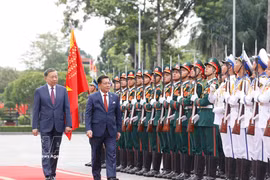 General Secretary of the Communist Party of Vietnam (CPV) Central Committee and President To Lam chairs the official welcome ceremony for Myanmar President Min Aung Hlaing in Hanoi on September 5, 2026. (Photo: VNA) 