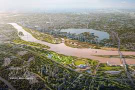 An illustration of the Red River Landscape Boulevard project (Photo: VNA)