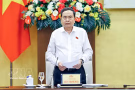 NA Chairman Tran Thanh Man speaks at the meeting. (Photo: VNA)
