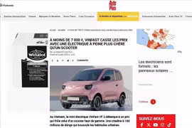 An article about VF 2 electric mini car published by Auto Plus (Photo published by VNA)