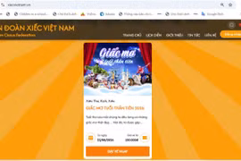 The Vietnam Circus Federation has recently partnered with VTC Corporation to launch an online ticketing platform for performances at the central circus through its website, xiecvietnam.vn. (Photo: Screenshot of the site)