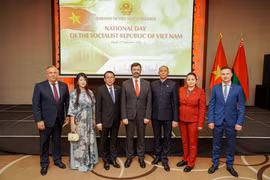 Representatives of the Communist Party of Belarus attend the reception in Minsk on September 2 to mark the 81st anniversary of the August Revolution and National Day (September 2, 1945-2026). (Photo: Published by VNA)
