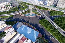 A graphic image of the Thu Thiem – Long Thanh railway passing through the An Phu interchange in Ho Chi Minh City (Photo: Ho Chi Minh City Department of Construction)