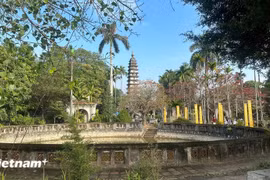 Pho Minh Tower stands as the architectural centrepiece of Pho Minh Pagoda. (Photo: VietnamPlus)