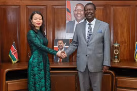 Vietnamese Deputy Minister of Foreign Affairs Nguyen Minh Hang (L) and Kenyan Prime Cabinet Secretary and CS for Foreign and Diaspora Affairs Musalia Mudavadi (Photo: VNA)