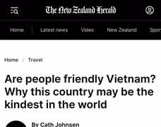 The articles by journalist Cath Johnsen on New Zealand Herald. (Photo: VNA broadcasts)