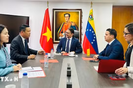 An overview of the meeting. (Photo courtesy of Vietnamese Ambassador to Venezuela)