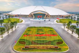 The Vietnam Exposition Centre where the exhibition on national achievements takes place. (Photo: VNA)