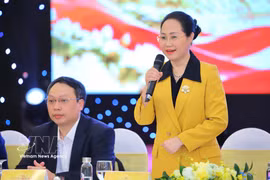 Minister of Culture, Sports and Tourism Lam Thi Phuong Thanh speaks at the event (Photo: VNA)