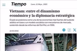 Screenshot photo of the article on Argentine website El Tiempo (Photo: VNA)