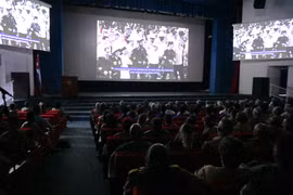 The screening of the episode “Fidel Castro – Ho Chi Minh: Revolutionary Vision” in Havana on September 9. (Photo: VNA)