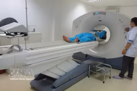 Early cancer screening at Da Nang Hospital. (Photo: VNA)
