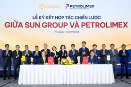 The signing ceremony between Petrolimex and Sun Group (Photo: Petrolimex)
