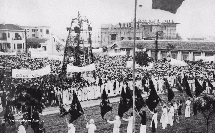 The 1936–1939 democratic movement against colonial reactionaries and their collaborators, fascism and war, and for freedom, food and peace helped create a major revolutionary upsurge. It was regarded as a rehearsal for the success of the 1945 August Revolution. In the photo: A rally marking International Workers’ Day at Hanoi’s Exhibition Ground, now the Friendship Cultural Palace, in May 1938. (Photo: VNA Archives)