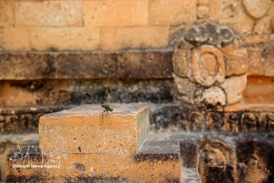 Ancient bricks and architectural details contribute to the distinctive value of Chot Mat Tower, a relic associated with the Oc Eo civilisation. (Photo: VNA)