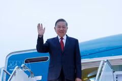 General Secretary of the Communist Party of Vietnam Central Committee and President To Lam arrived in New York on September 20 evening (US time), beginning his participation in the High-Level General Debate of the 81st United Nations General Assembly (UNGA 81) and a series of bilateral engagements in the US. (Photo: VNA)