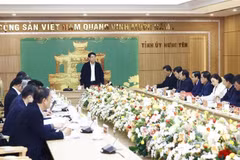 State President Luong Cuong speaks at the February 25 conference in Hung Yen province. (Photo: VNA)