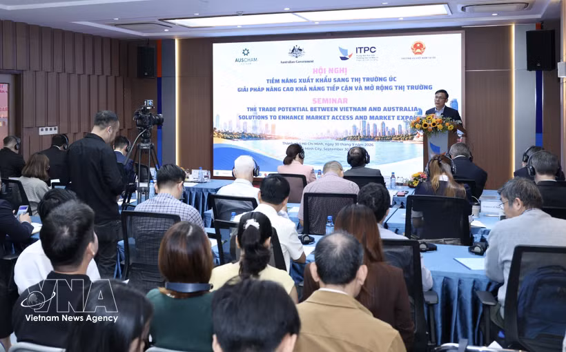 The conference is jointly organised by the Ho Chi Minh City Investment and Trade Promotion Centre (ITPC), the Australian Consulate General in Ho Chi Minh City, the Vietnam Trade Office in Australia and the Australian Chamber of Commerce Vietnam (AusCham) on September 30. (Photo: VNA)