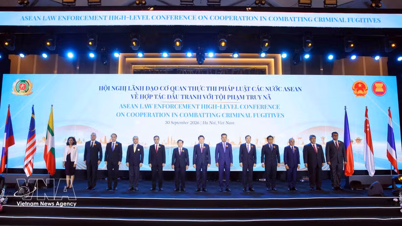 Delegates at the ASEAN Law Enforcement High-level Conference on Cooperation in Combating Criminal Fugitives. (Photo: VNA)