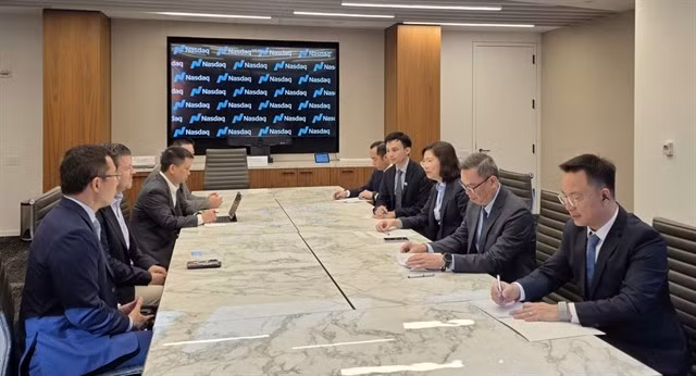 The Vietnamese and US delegations at the meeting in New York. (Photo courtesy of SSC)