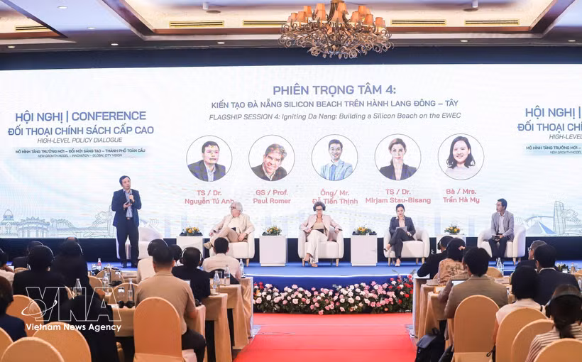 Tran Ha My attends a high-level policy dialogue on new growth models, innovation and global cities in Da Nang in July 2026. (Photo: VNA)