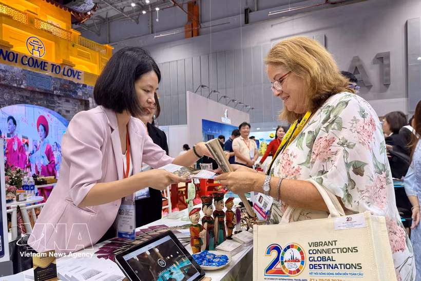 A stall at the 20th International Travel Expo Ho Chi Minh City (Photo: VNA)