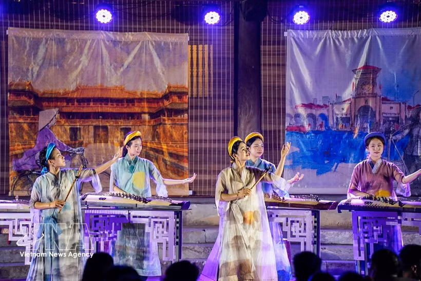 A space for performing traditional Vietnamese music at the Temple of Literature. (Photo: VNA)