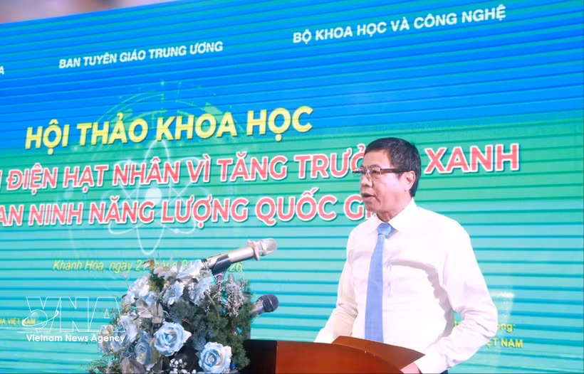 Le Xuan Dinh, Deputy Minister of Science and Technology, addresses the event (Photo: VNA)
