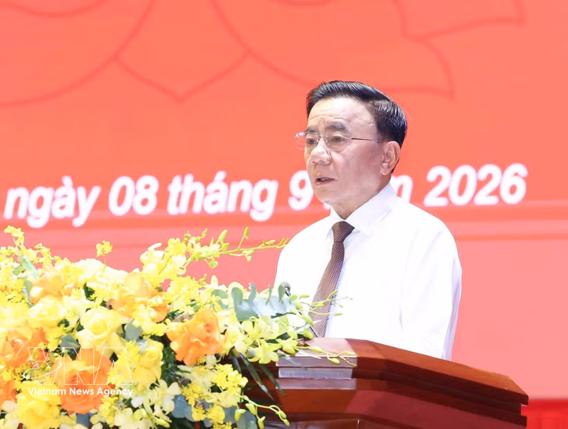 Politburo member and Standing Member of the CPV Central Committee’s Secretariat Tran Cam Tu speaks at the opening ceremony of the 2026-2027 academic year at the Ho Chi Minh National Academy of Politics on September 8. (Photo: VNA)